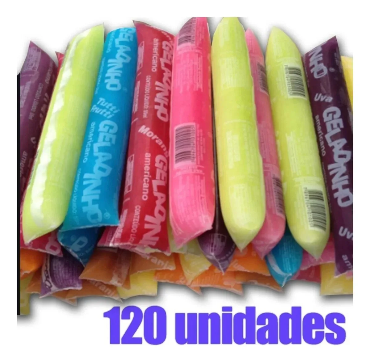 Chup Chup Geladinho Sacolé Com 40 Unidades 55ml Cada
