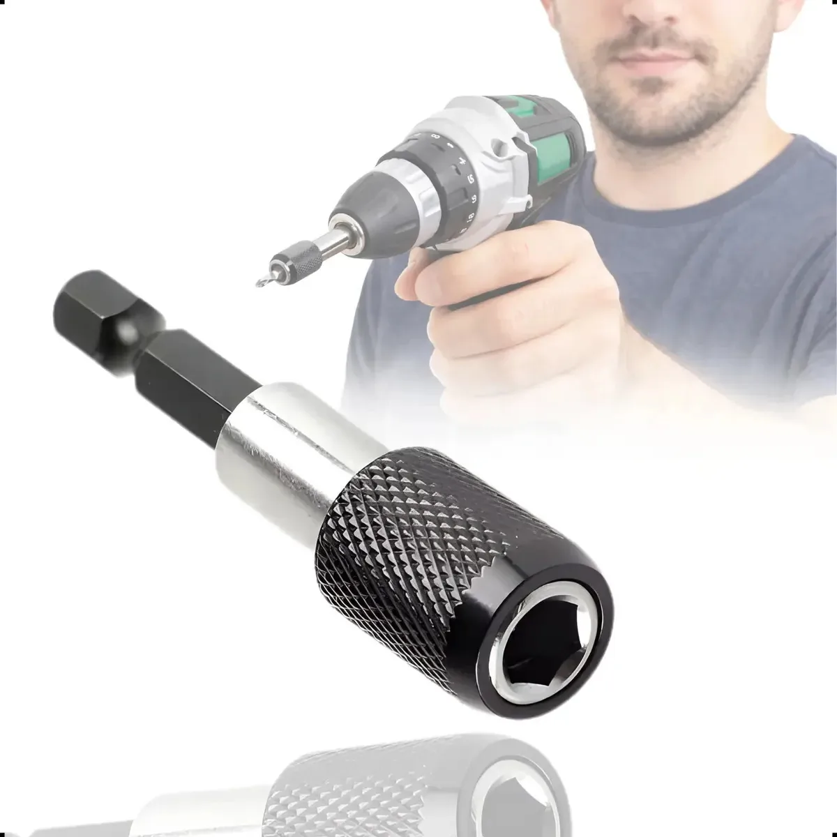 Engate Rápido Adaptador Alongador Para Bit 1/4 Parafusadeira