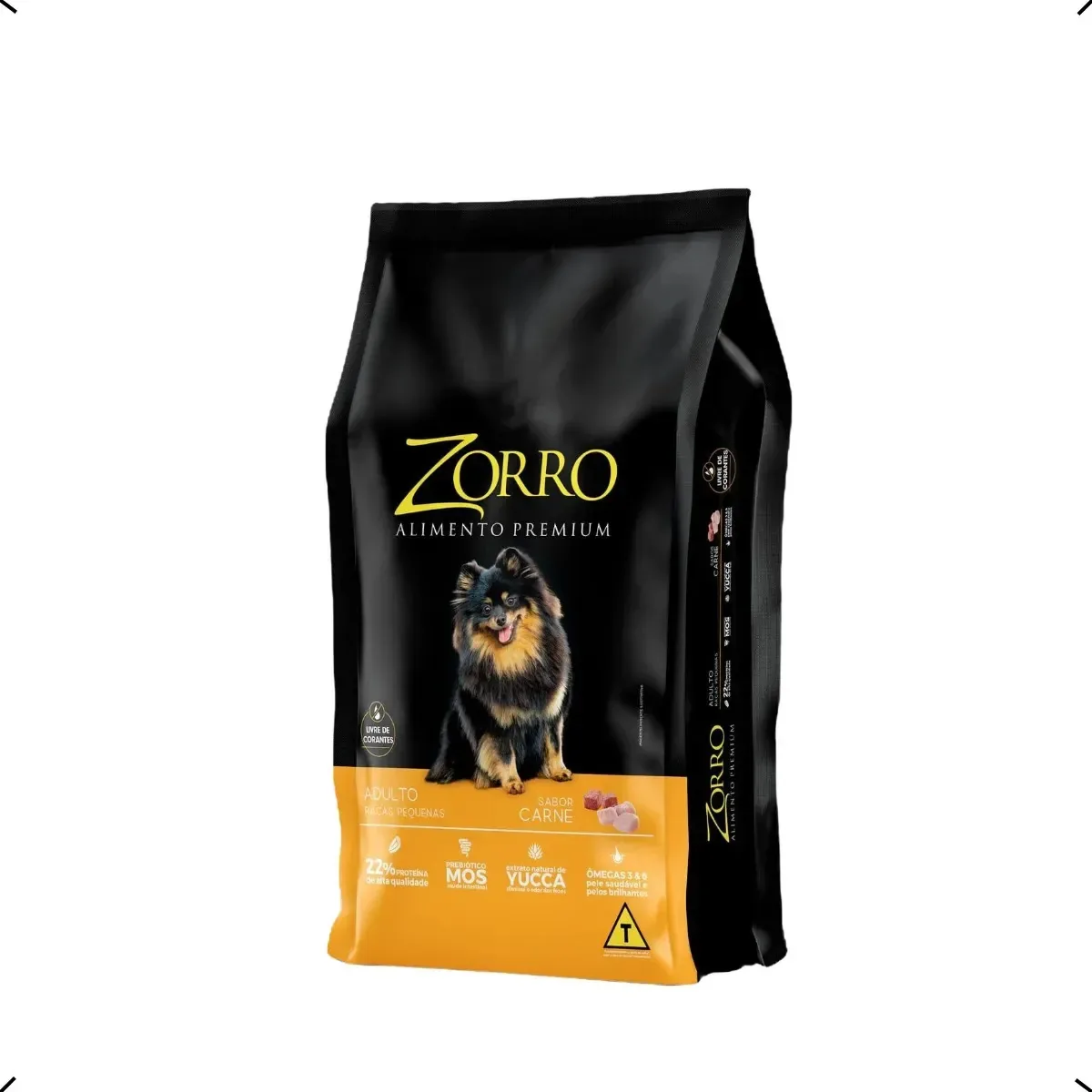 Alimento Premium Zorro Premium Adulto Raça Pequena Para Cão Adulto De Raza Pequena Sabor Carne E Frango