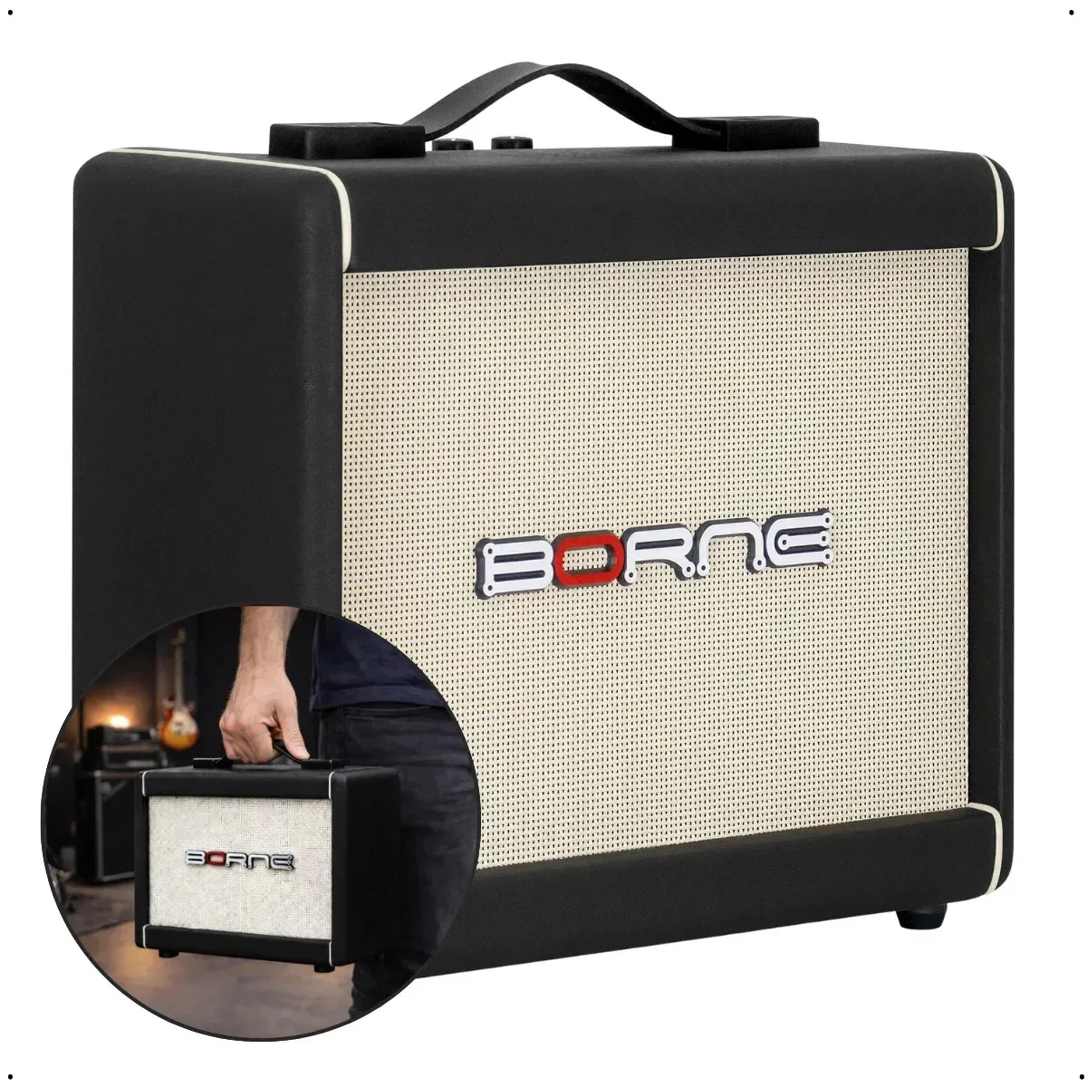 Amplificador Combo Borne F60 de Guitarra, 15W, com Distorção e Entrada Aux P2