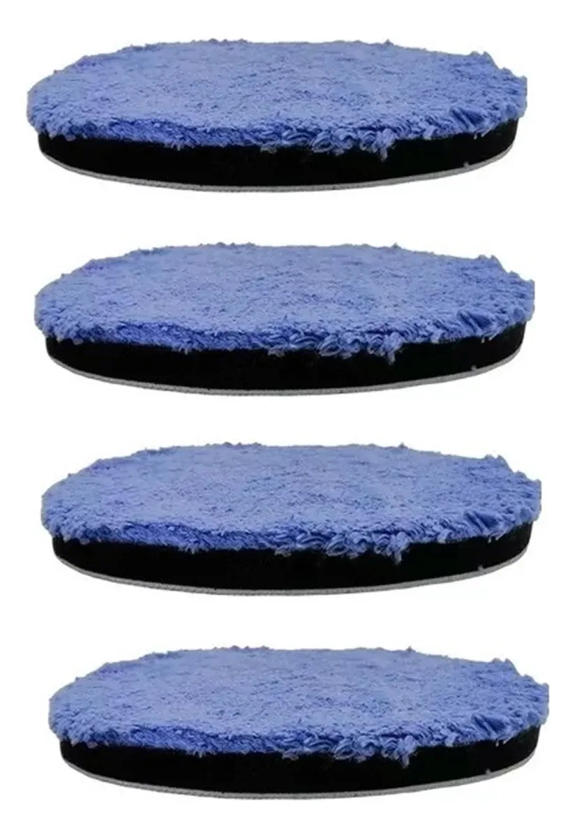 4x Boinas Polimento Microfibra Tam. 7 Polegadas Super Brilho