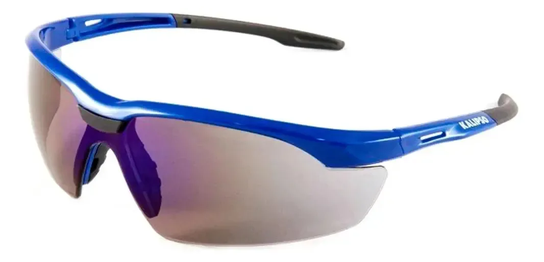 Oculos Segurança Esportivo Proteção Ciclismo Tiro Espelhado Azul
