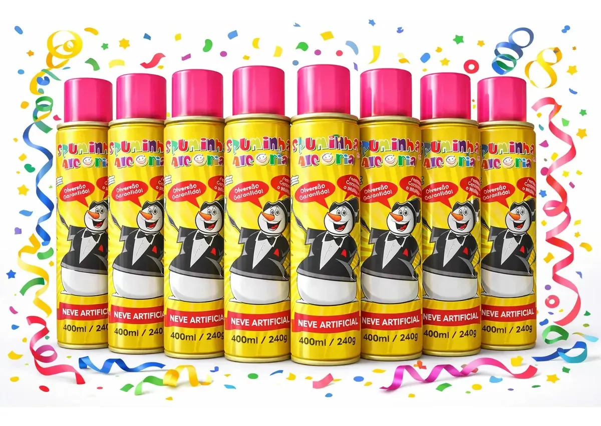 Kit 6 Espuma Carnaval Neve Artificial Espuminha Carnaval