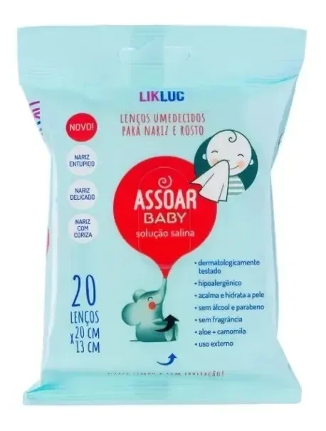 Assoar Baby Lenços Umedecidos Para Nariz E Rosto Soro Likluc