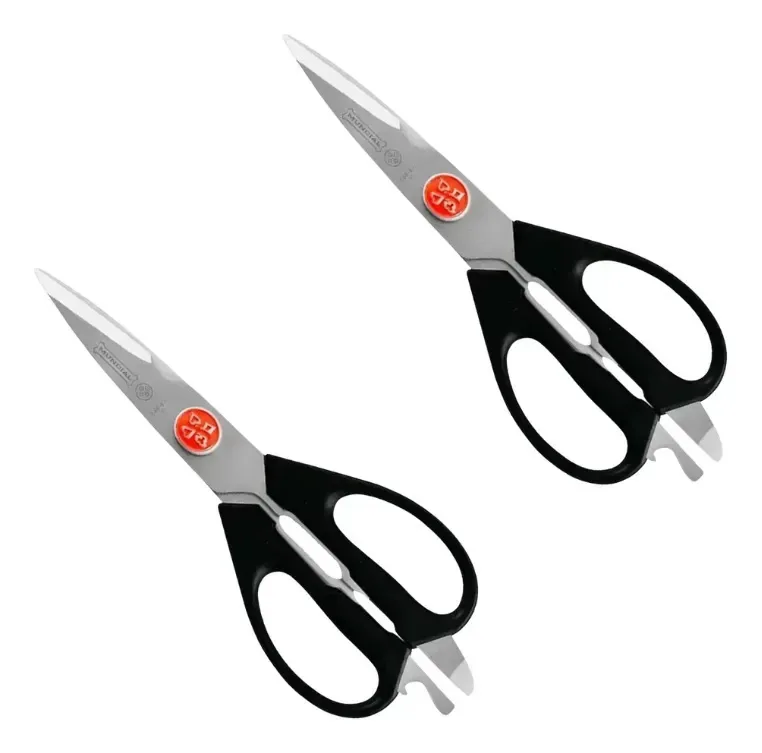 Kit 2 Tesouras Mundial Limpa Peixe 21cm - Inoxidável Preto