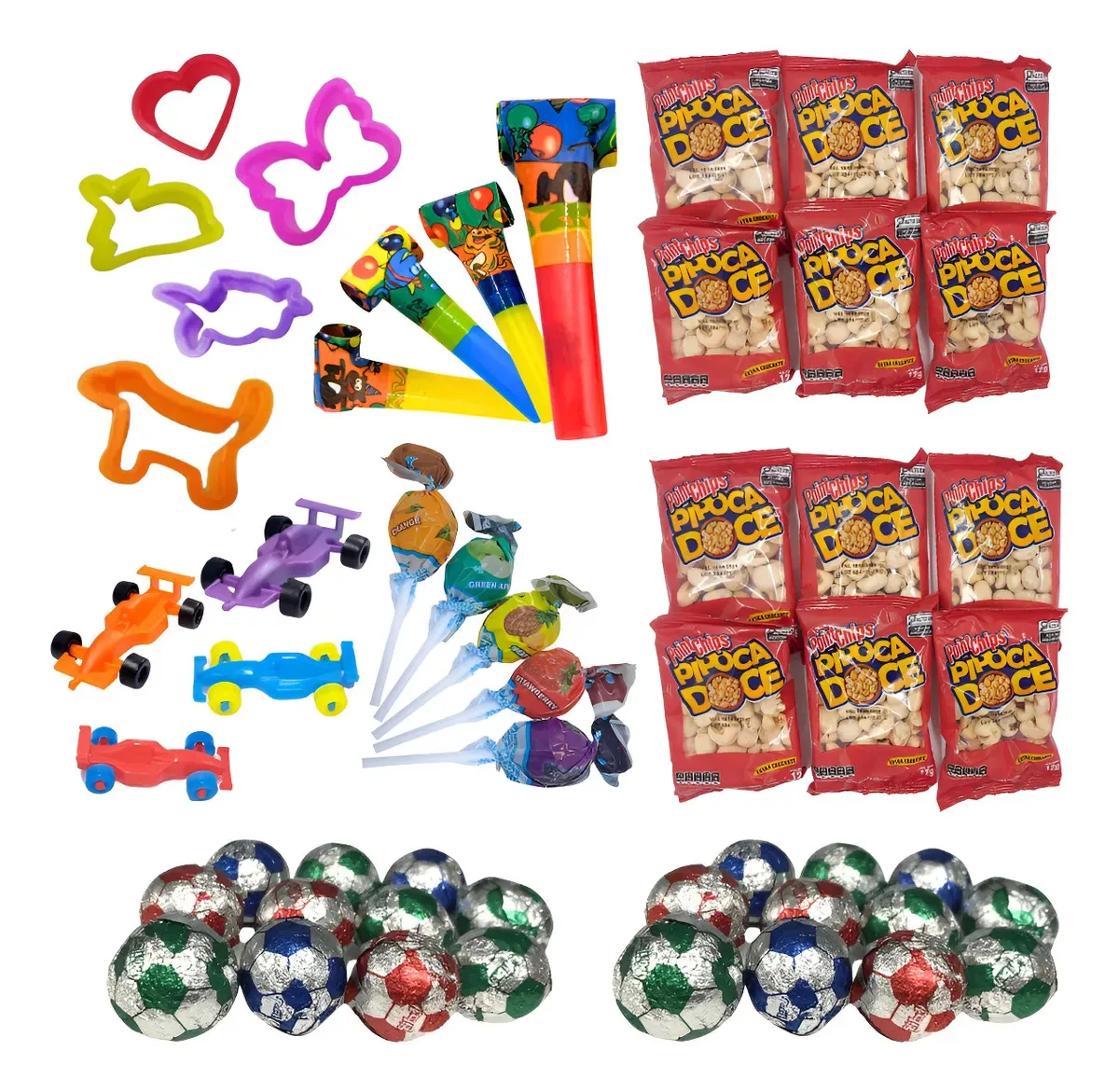 Kit 30 Sacolinha Aniversario Guloseimas Doces E Brinquedos