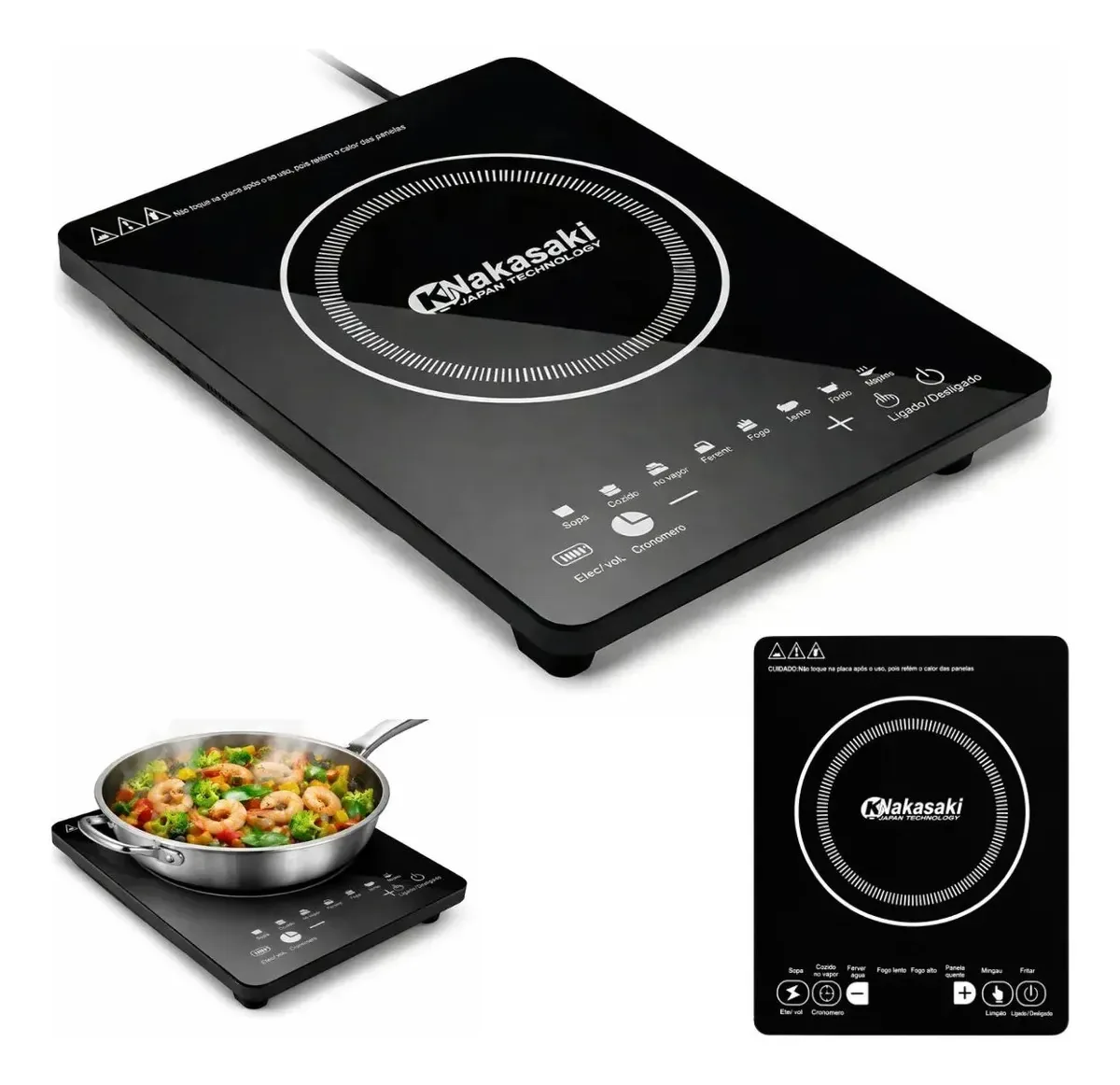Cooktop De Indução Fogão Elétrico Portátil 2300w Touchscreen