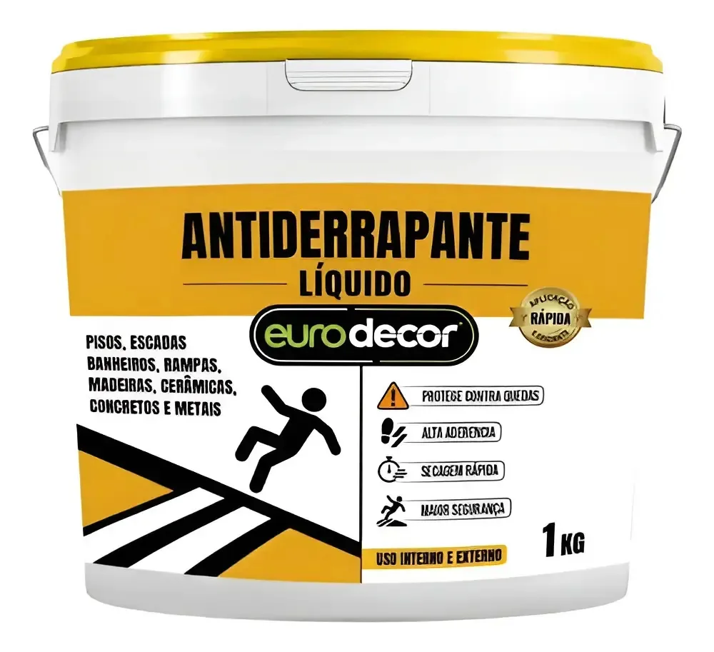 Antiderrapante Líquido uso em interiores e exteriores Eurodecor para banheiros cor incolor - 1kg