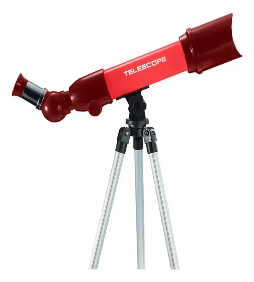 Brinquedo Telescópio Foco Ajustável Astronômico Polibrinq Cor Vermelho