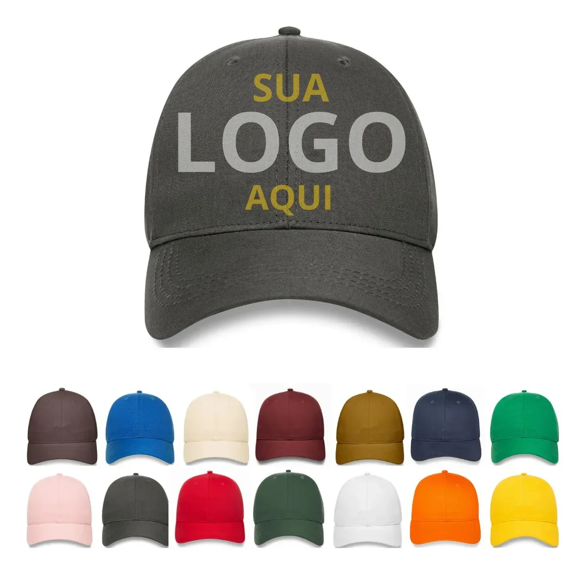 5 Bonés Personalizados Bordado Modelo Dadhat A Regulável Adulto