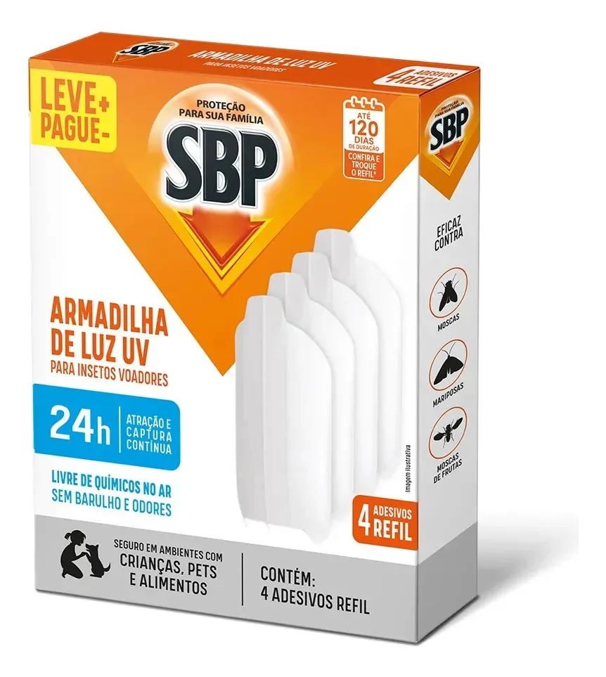 SBP Armadilha UV para Insetos Voadores Refil 4 unidades