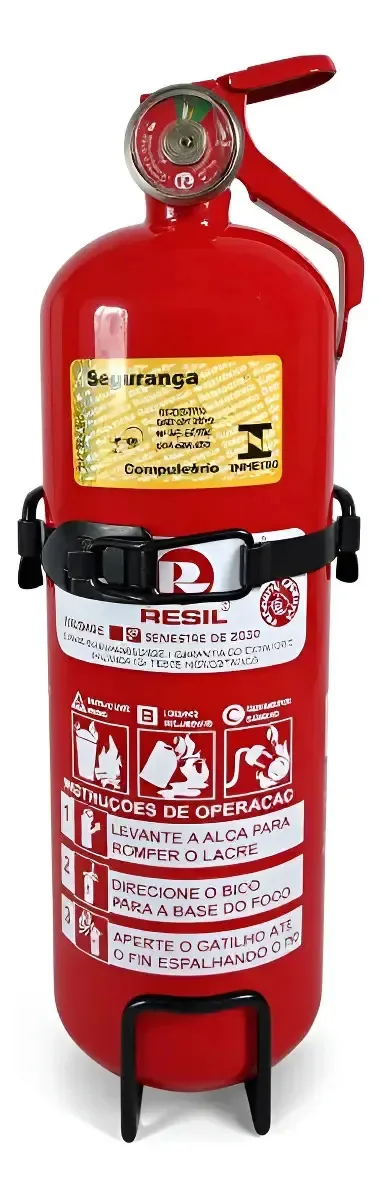 Extintor Incendio Veicular Pó Abc 2kg 5 Anos E Suporte