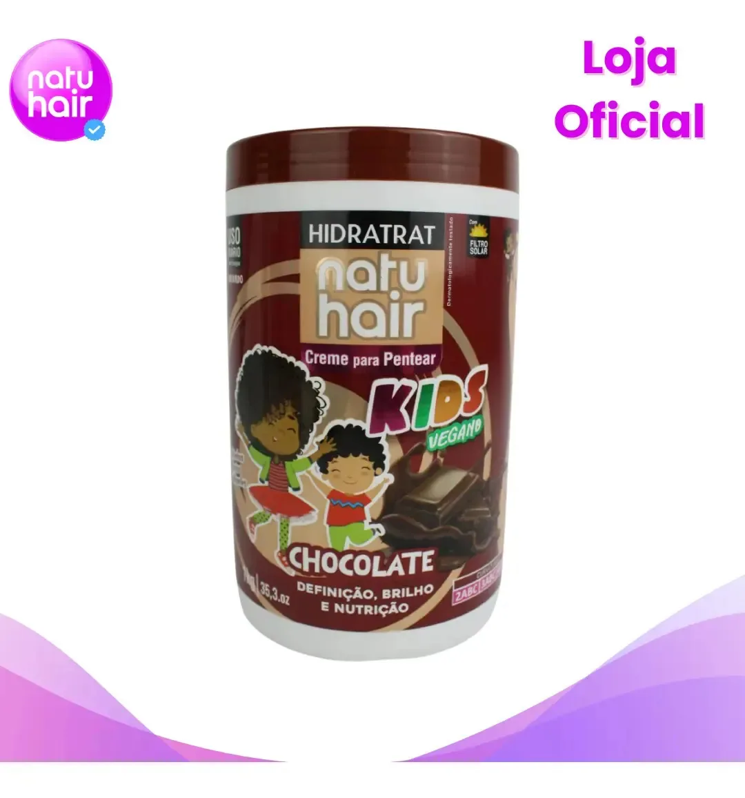 Creme Para Pentear Kids Chocolate Natuhair 1kg