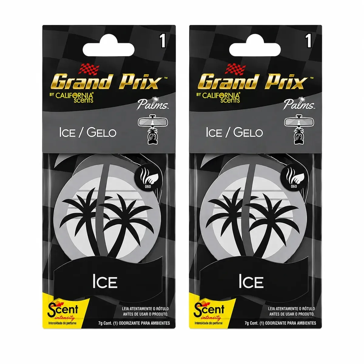02 Aromatizantes Automotivo Grand Prix Palms Gelo California Scents Cheirinho Carro