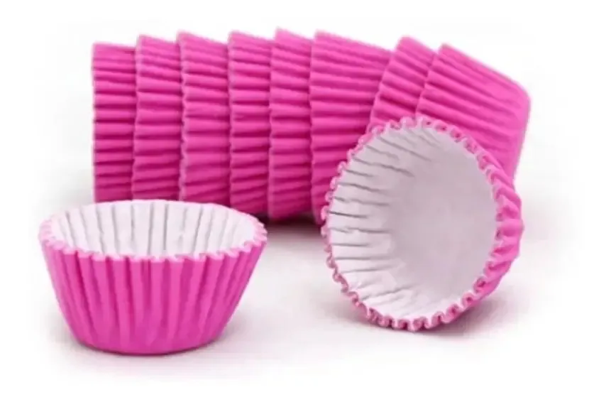 Forminha de Papel Redonda Para Doces e Brigadeiro Pink da Bax