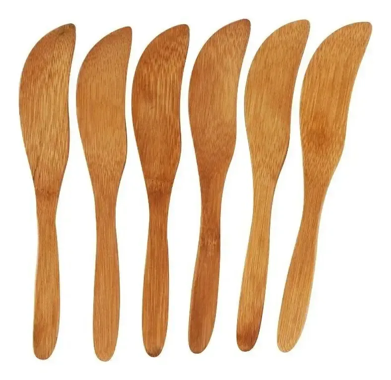 Espátula Bambu Com 6 Peças - A/casa Natural (madeira)