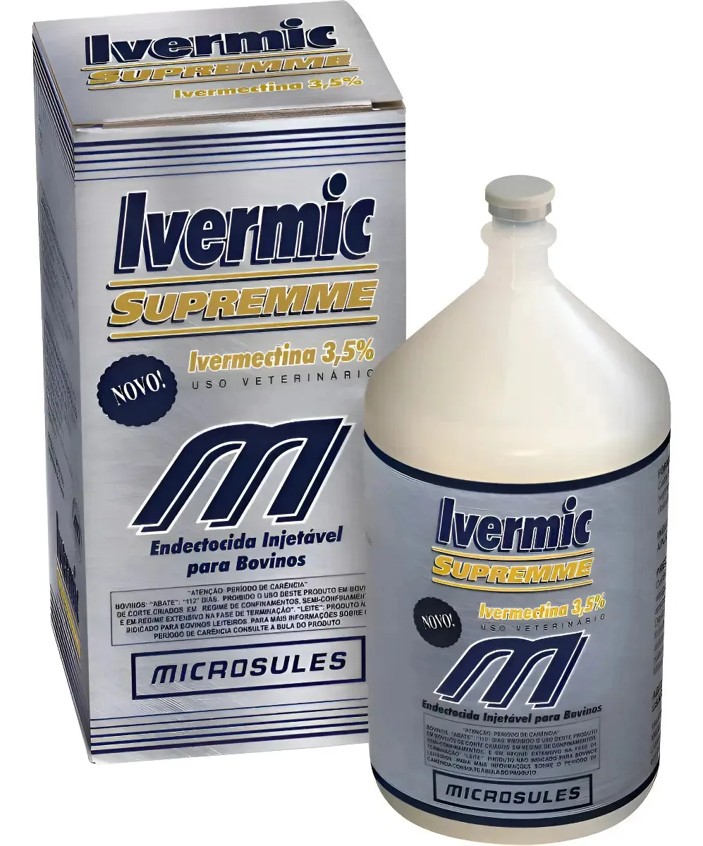 Ivermic Supremme Inj 3,5% 50 Ml Ação Prolongada Bovinos
