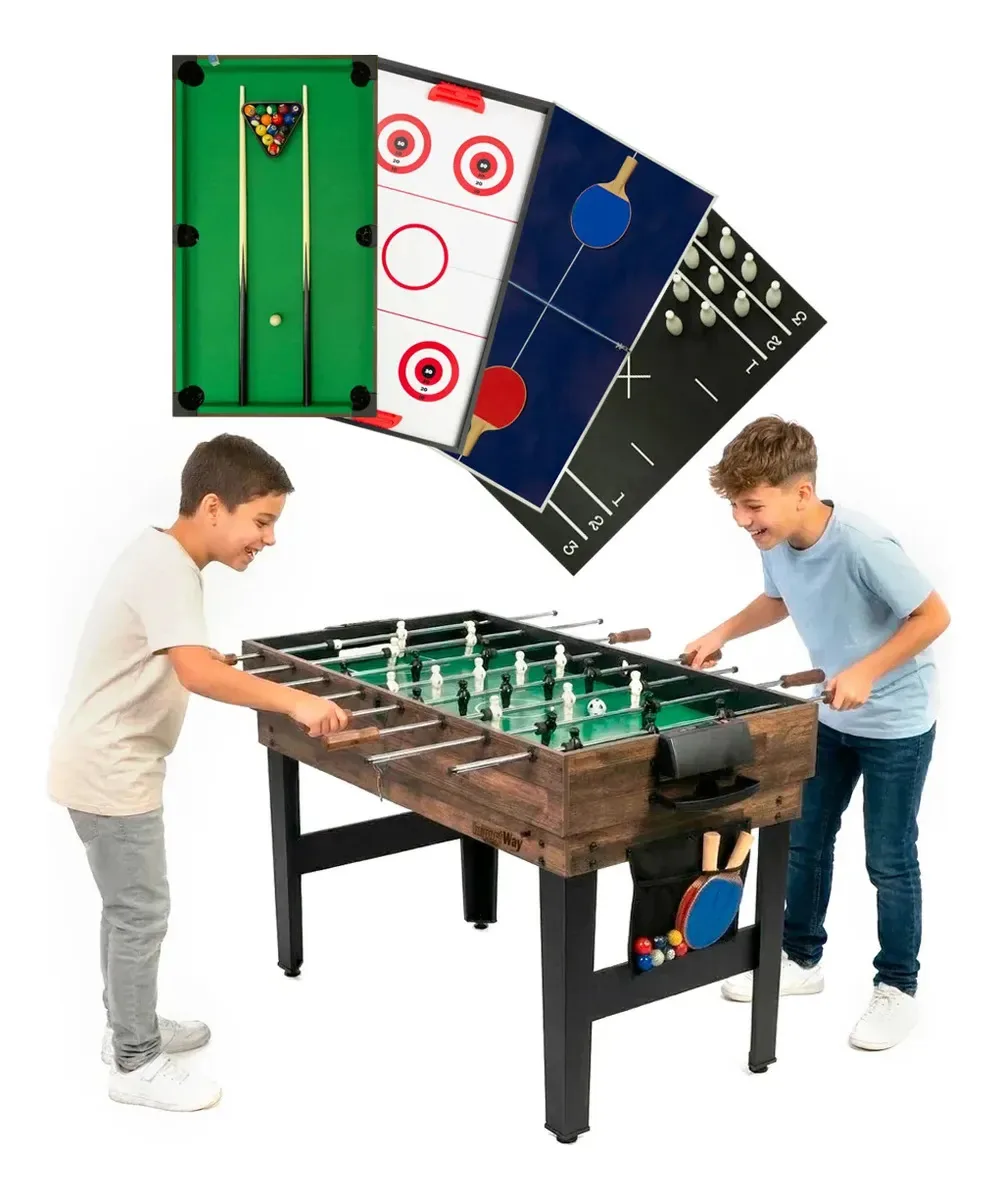 Mesa De Jogos 13 Em 1 Pebolim Sinuca Basquete Ping Pong Casa Verde