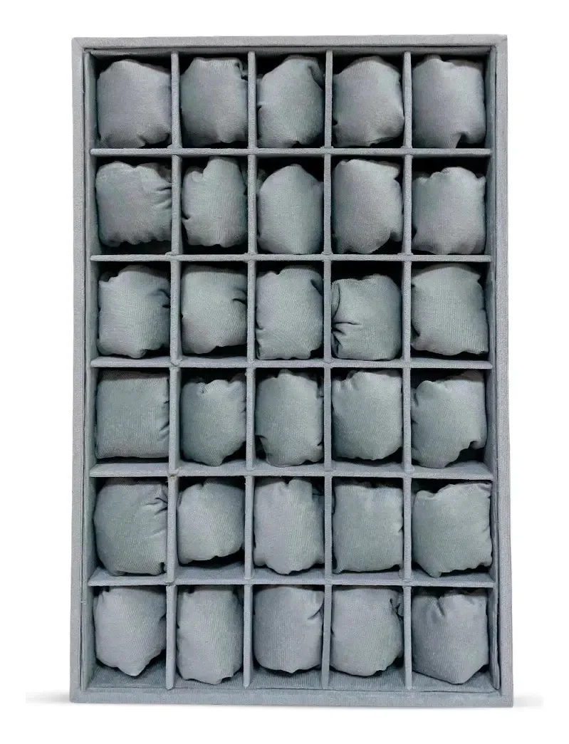Bandeja Organizadora 30 Relógios Premium Durável Resistente Cor Cinza