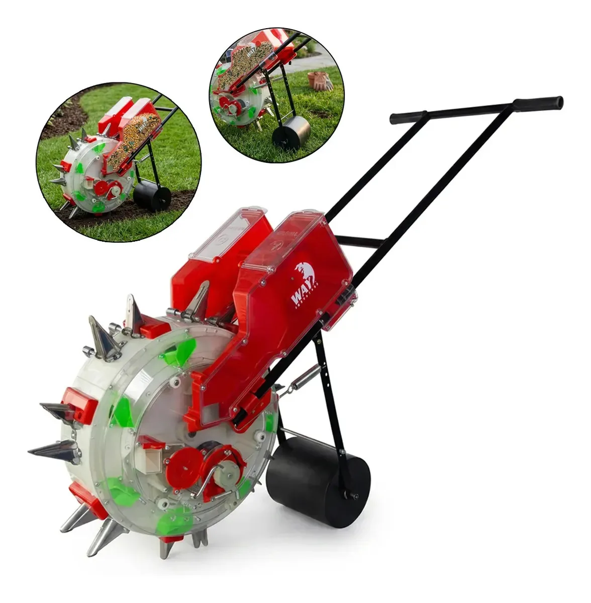 Plantadeira Adubadeira Manual Empurrar 14 Bicos 3kg Horta