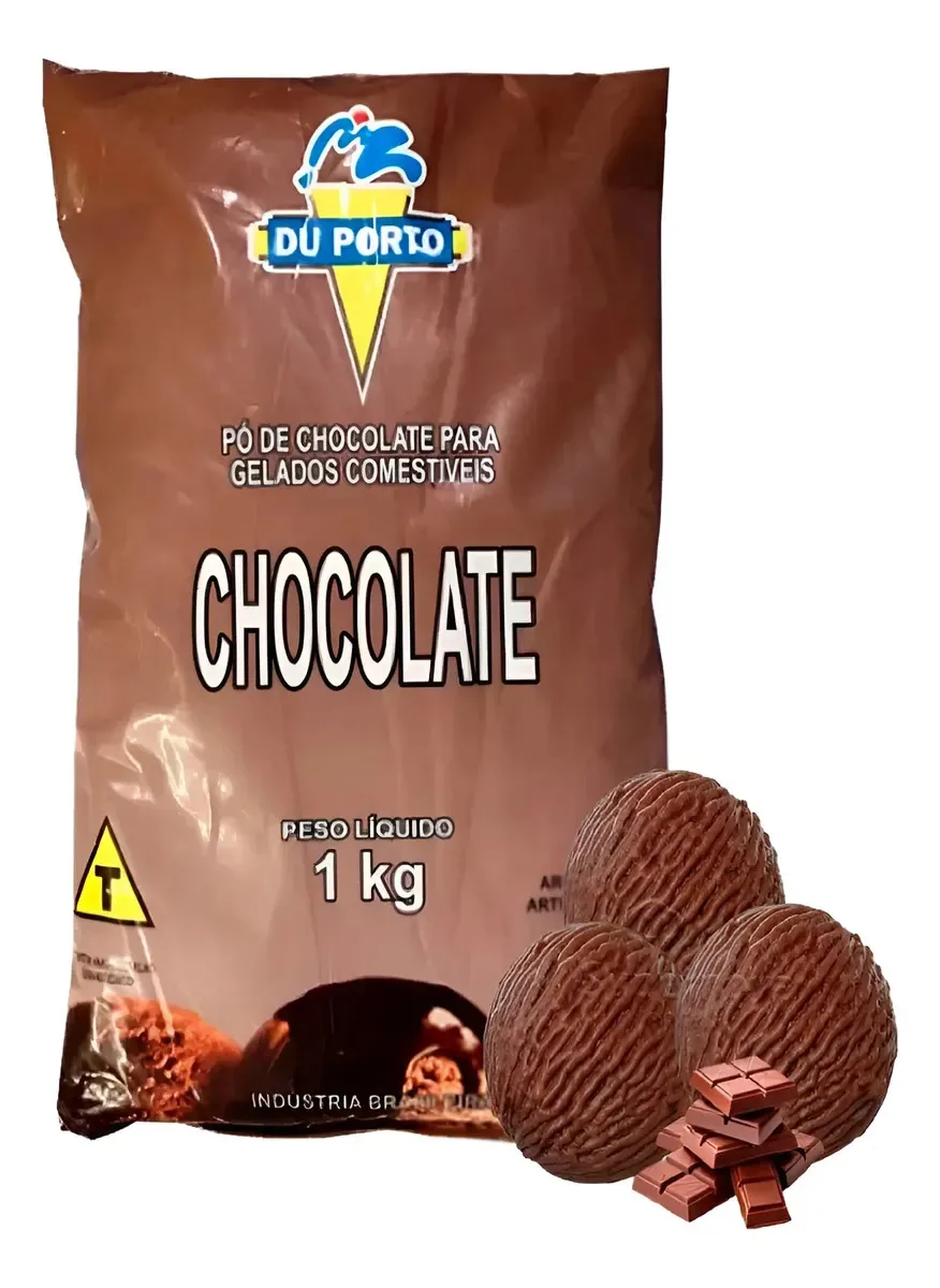 Base Pó Saborizante Chocolate 1 Kg Sorvete Picolé Gelados