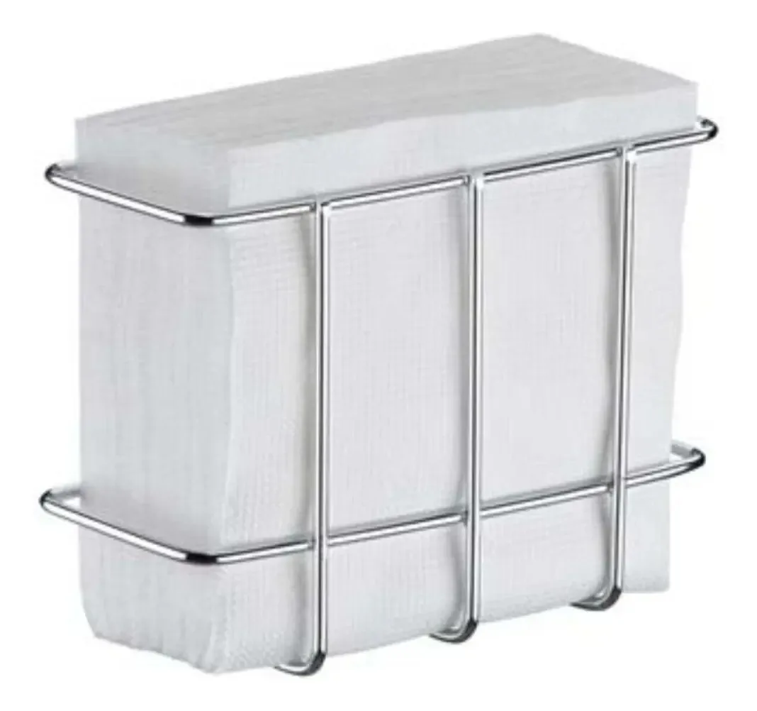 Conjunto de 25 Porta-Guardanapos Pequenos Cromados Utimil para Restaurante