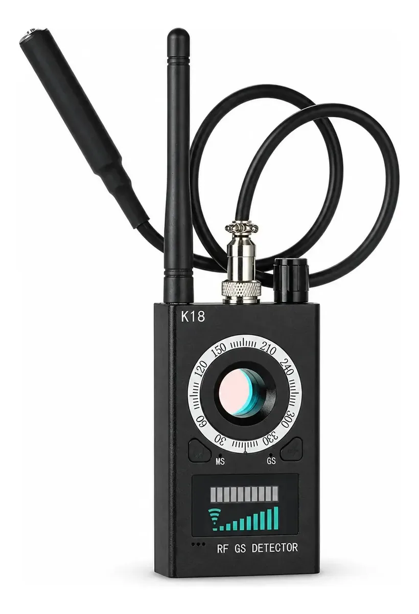 Detector Anti Espião Localizador Câmera Escuta Rastreador Preto