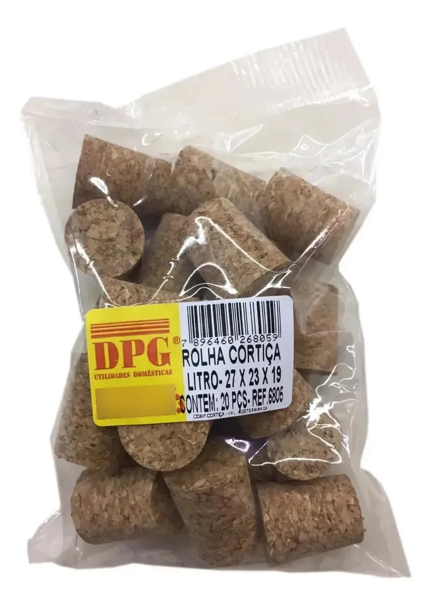 Rolha De Cortiça 27x23x19 Litro - 20 Unidades