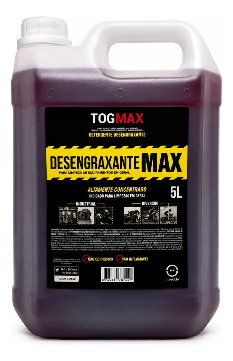 Limpador Desengraxante Biodegradável 5 Litros Automotivo
