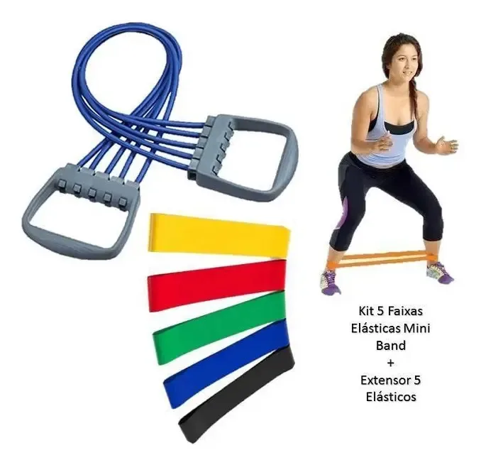 Faixas Elásticas 5 Extensor 5 Elástico Biceps/triceps