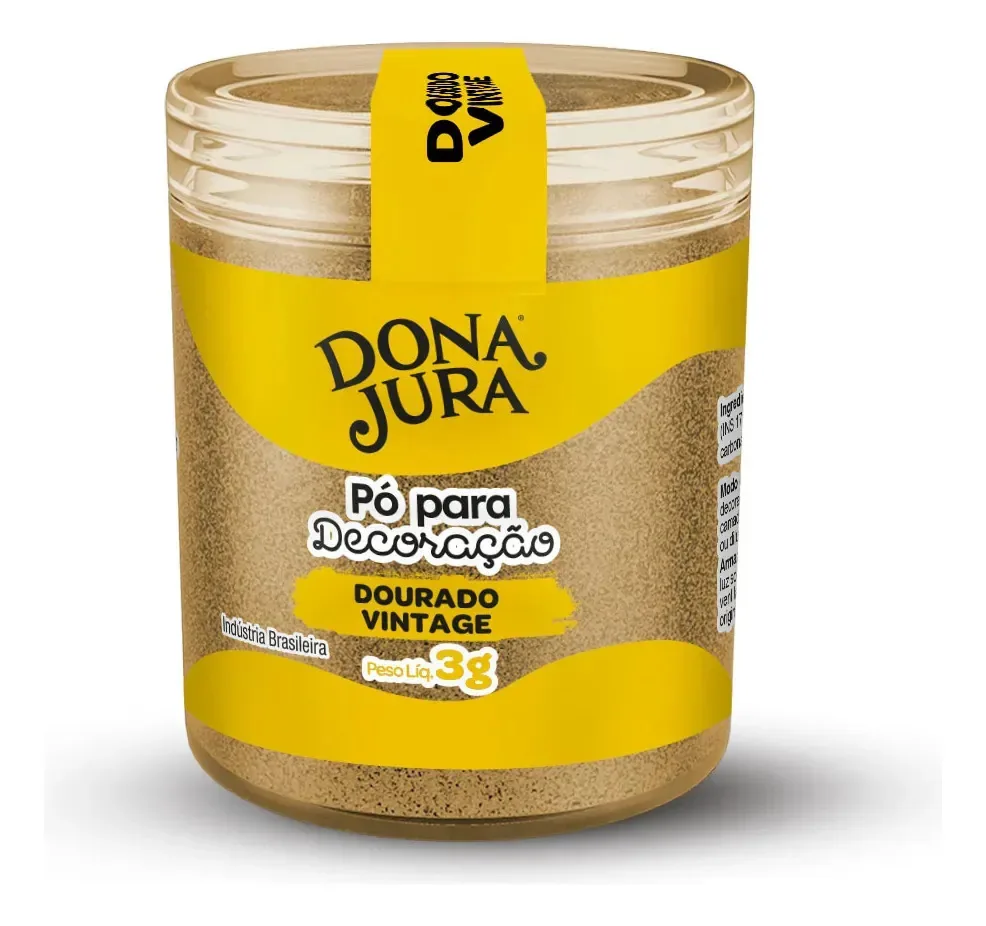 Po P/decoracao 3g Dourado Vintage Dona Jura
