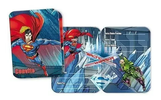 Convite Aniv Junco Super Man C/08un
