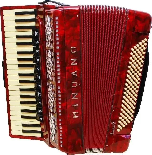 Acordeon 120 Baixos Minuano Super 8 120/41 Vermelho