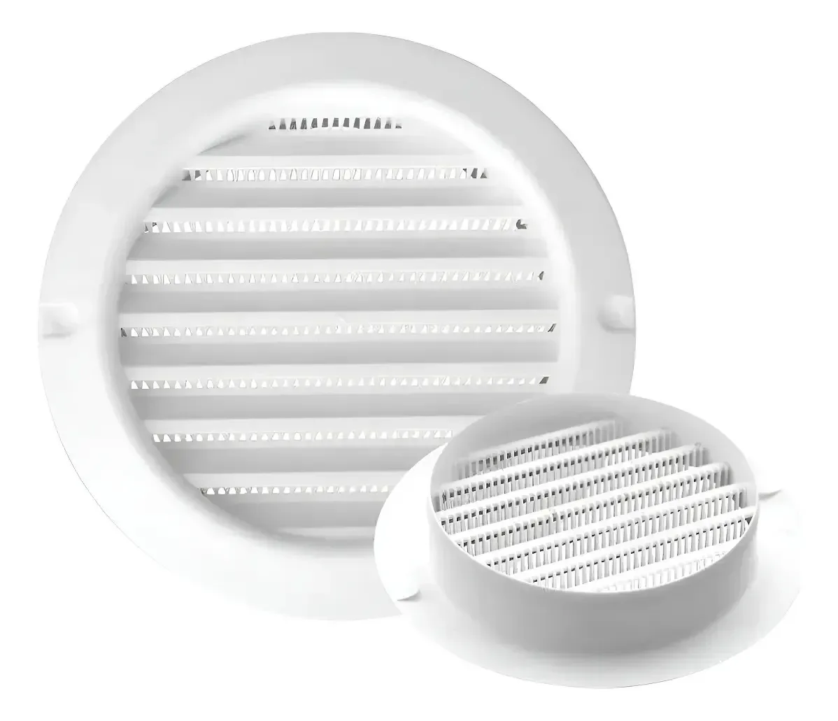 Grade De Ventilação Redonda Itc 15 Cm / Com Tela Gr150 Branco