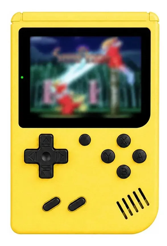 Mini Video Game Portátil 400 Em 1 Retrô Infantil Amarelo