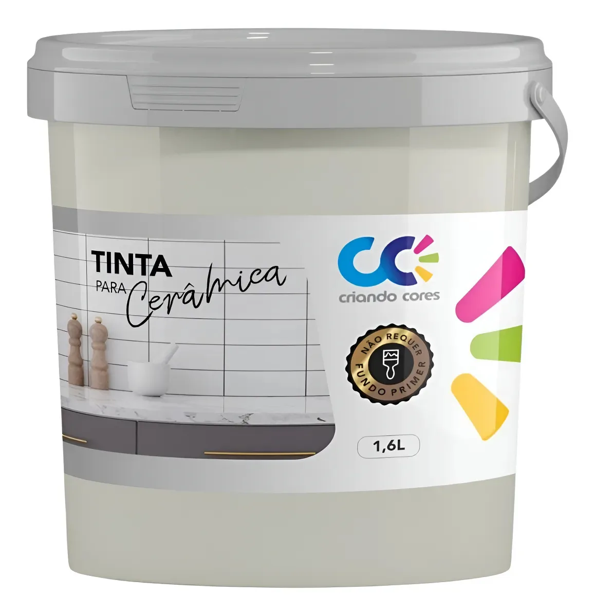 Tinta Para Cerâmica E Azulejos Acrílica Premium Base Água Off White Fosco