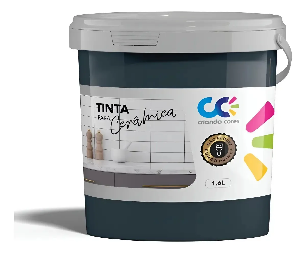 Tinta Para Cerâmica E Azulejos Acrílica Premium Base Água Grafite Fosco