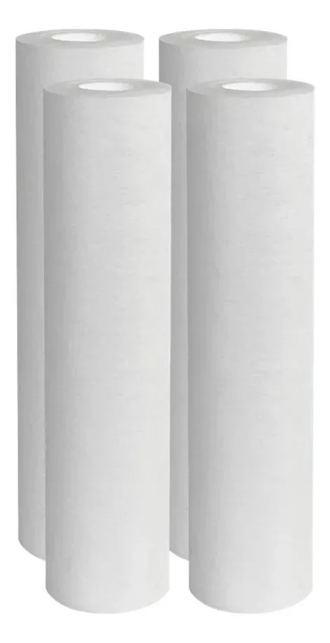 4 Refil Filtro Água 9.3/4 Caixa Dágua Cavalete Indfiltros Branco
