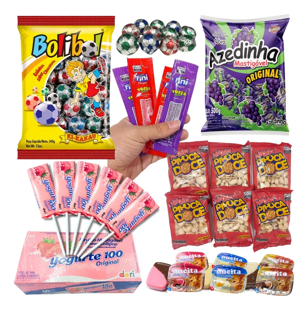 Kit Doces 15 Sacolinhas Surpresa Guloseimas Festa Infantil