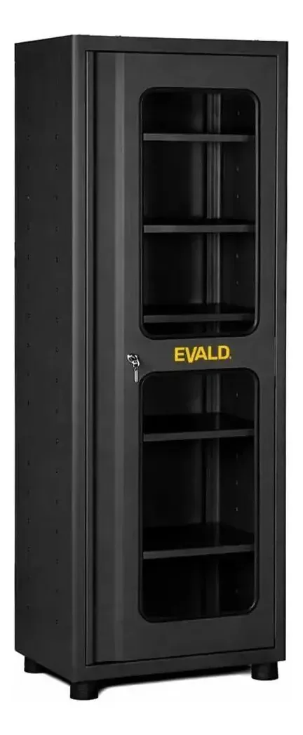 Armário Ferramentas 5 Prat. E Portas Vidro Evna-6 Evald