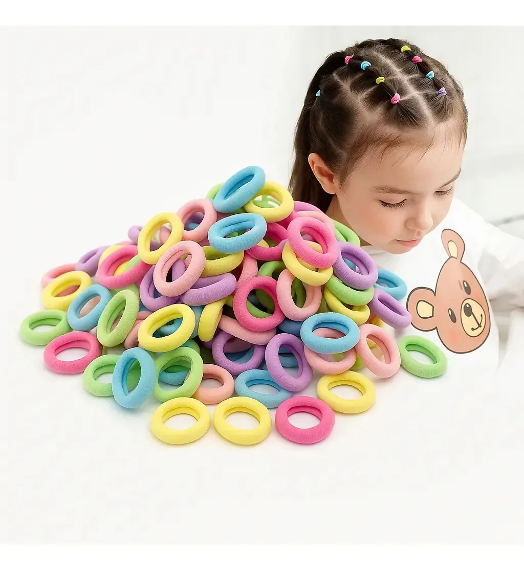 Kit 100 Elásticos Xuxinhas De Amarrrar Prender Cabelos