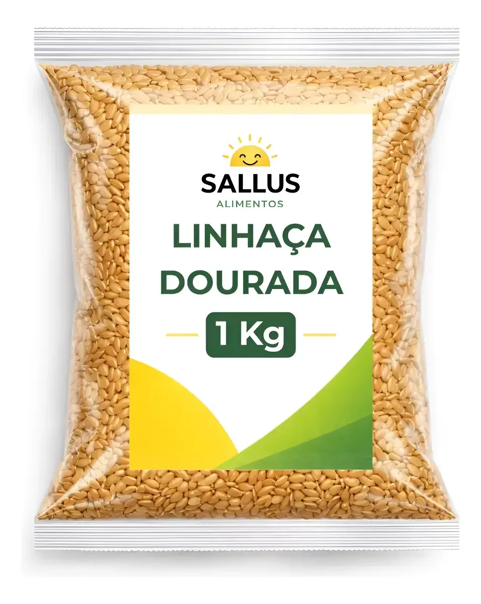 Semente De Linhaça Dourada 1kg Premium | Sallus