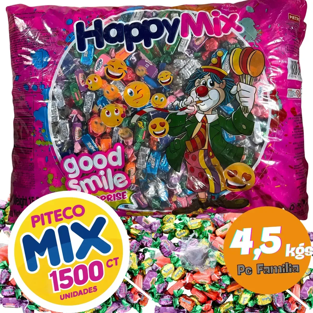 Pacote De Balas Gigante! 4,5kg Sortidas Fruta Pietrobon