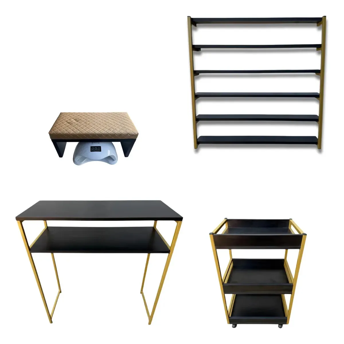 Mesa para manicure PLANETA MANICURE Mesa De Manicure Nail Designer dourado