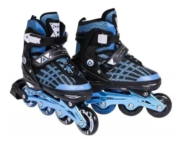 Patins Inline Rollers Top Premium Pro-aluminio Belfix Cor Azul Tamanho Dos Patins M (34-38)