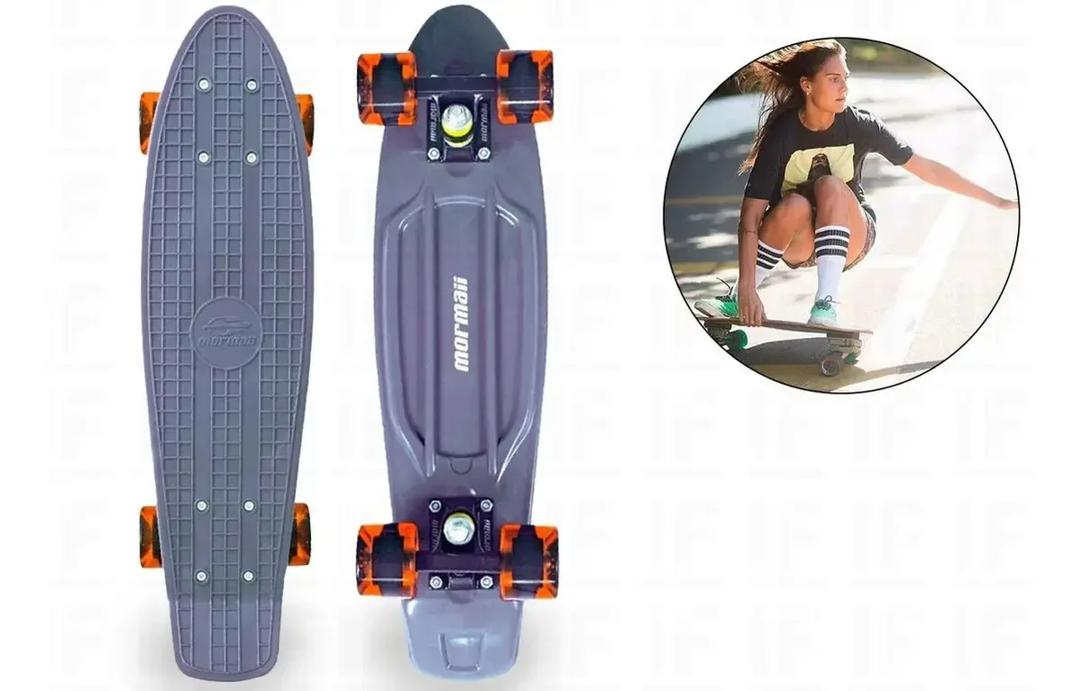 Skate Mini Cruiser Mormai 100kg Profissional Laranja