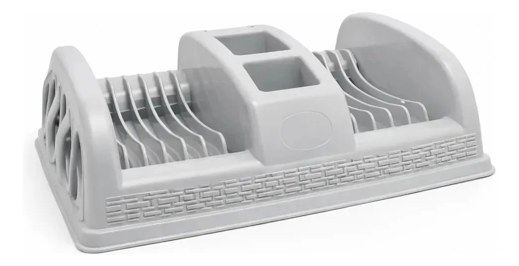 Escorredor De Louça Compacto Para Cozinha 33x21x10 Cinza