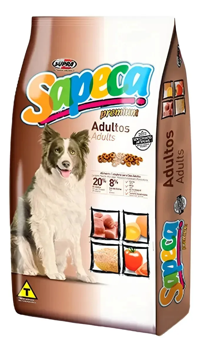 Racção Para Cães Sapeca Asultos 1kg