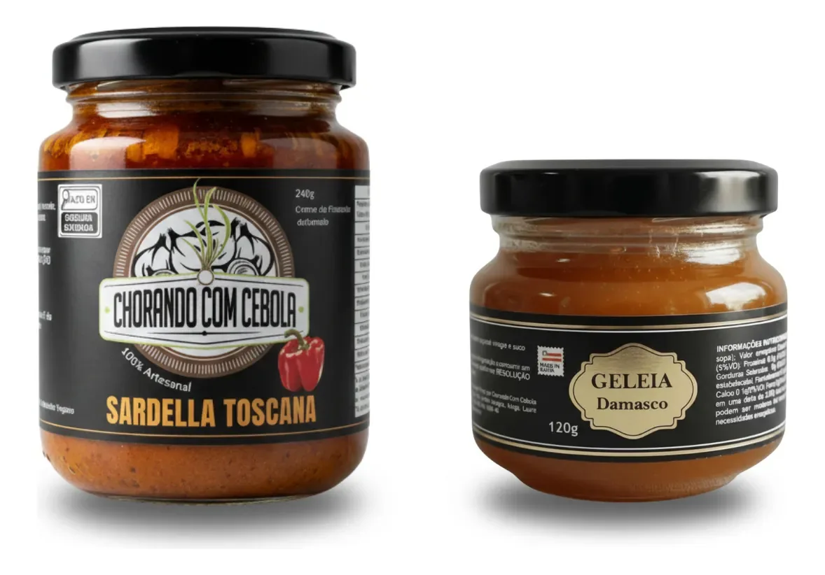 Kit 2 Geleia De Damasco E Sardella Toscana Vegana