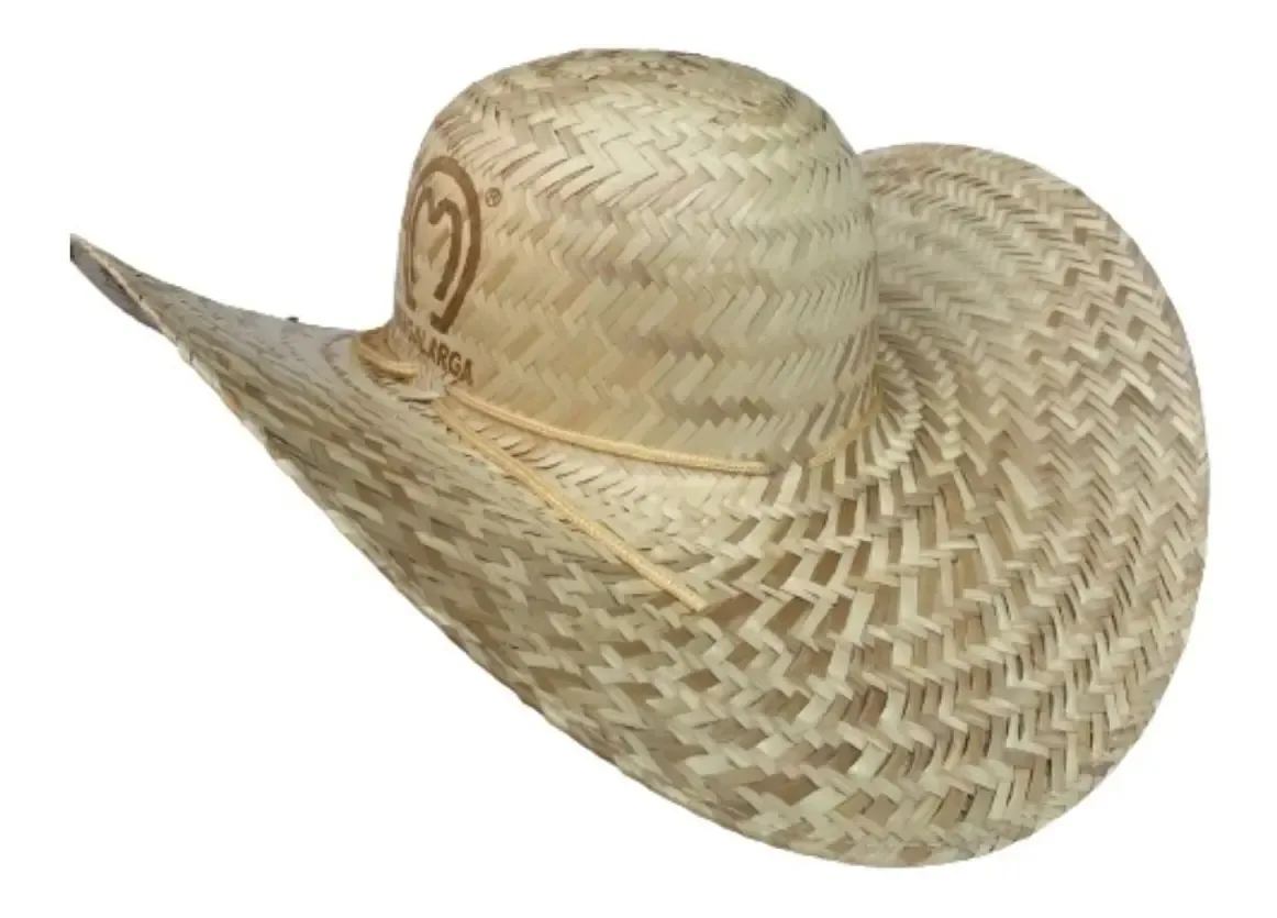 Chapéu Mangalarga Palha Agro Cowboy Para Cavalgada Luxo Palha Único